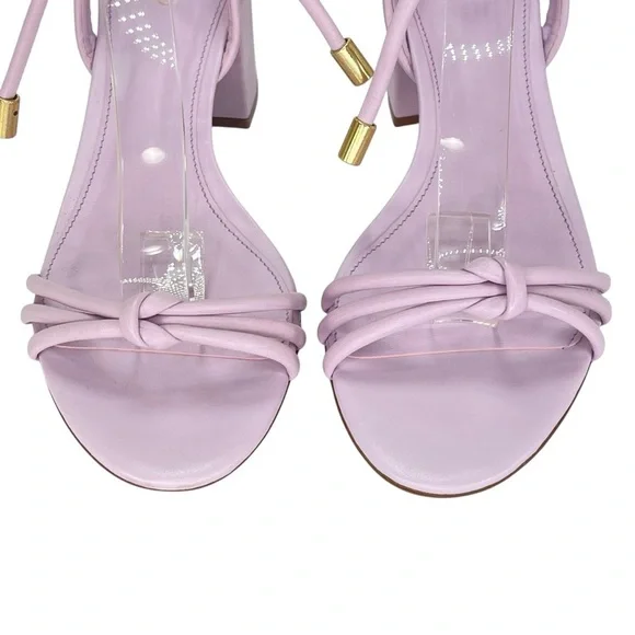 Arezzo Camila Soft Purple Leather Womens Mid Block Sandal Size 9.5M - Picture 7 of 12